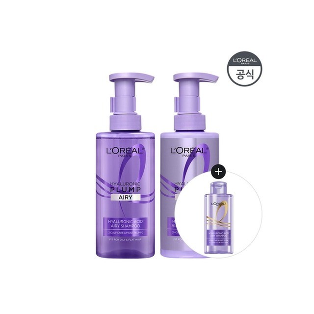 로레알파리 [수분볼륨UP] 로레알파리 히알루론산 두피샴푸 440ml+히알루론산 컨디셔닝 헤어팩 440ml HA샴푸미니 80ml 헤어케어 기타헤어케어