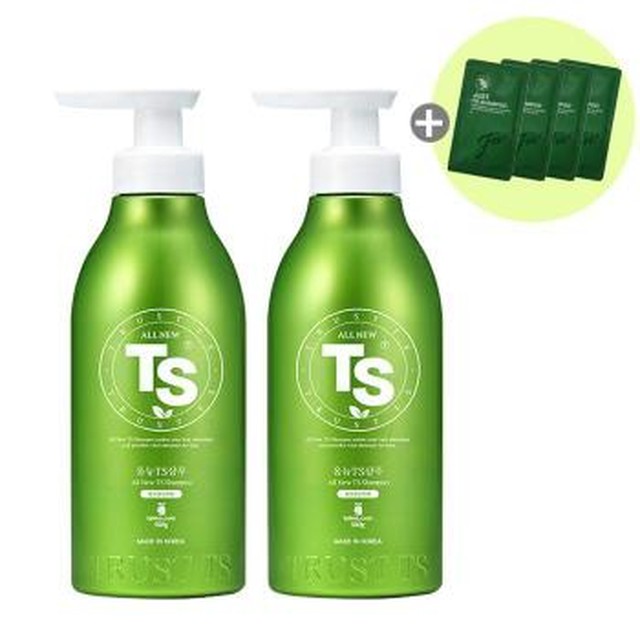 [셀러허브] 올뉴 TS 샴푸 500g 티에스 탈모샴푸 X 2개 + 6g 파우치 4개 (S48038069)[이마트몰] [48038069]