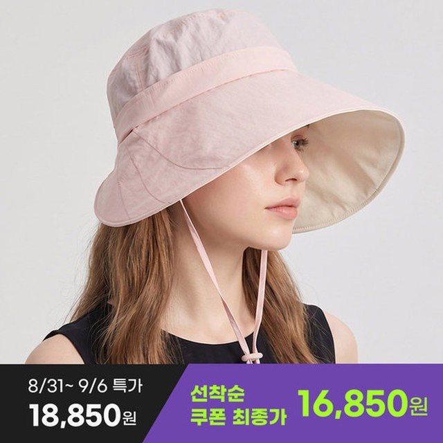 올라린 여성 자외선차단 보닛햇 턱끈 와이드챙 벙거지 모자 K266