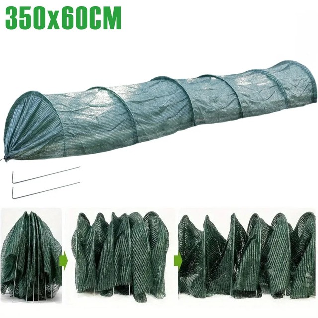 350x60cm 정원 터널 온실 휴대용 식물 차양망 금속 프레임 포함 야외 식물 및 채소용 정원 용품