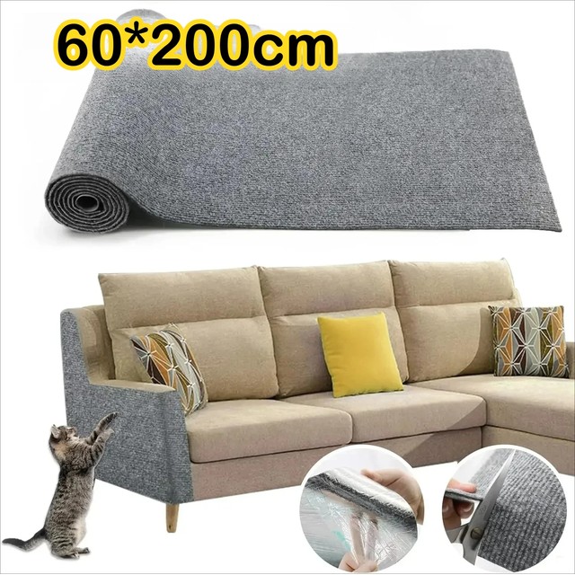 60x200cm 셀프 접착식 고양이 스크래쳐 소파 보호대 고양이 스크래쳐 패드 보드 보호 트리머블 카펫 DIY 고양이 스크래치 매트