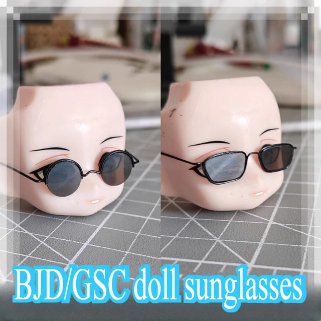BJD GSC 인형 얼굴 쉘 액세서리 안경 미니 수제 사각형 원형 선글라스 장식 액세서리 아기 인형 소품