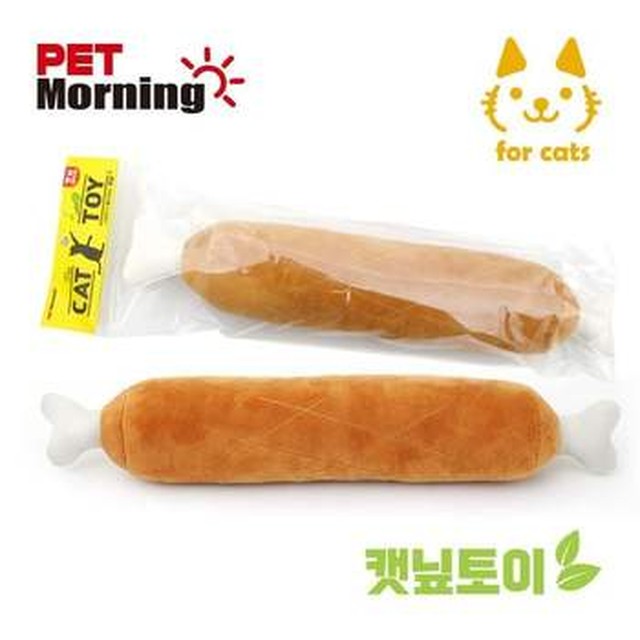 제이큐 캣닢 인형 펫모닝 바비큐 롱쿠션 반려묘 용품 고양이 장난감