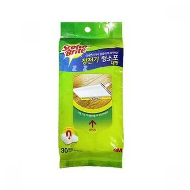 제이큐 Scotch Brite 정전기 청소포 대형 밀대청소포 부직포 걸레 청소 용품