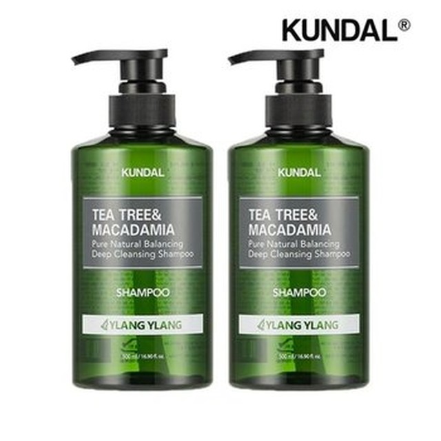 [기타] 쿤달 티트리 앤 마카다미아 딥 클렌징 지성 샴푸 일랑일랑 500ml x2개 (50749990)[이마트몰]