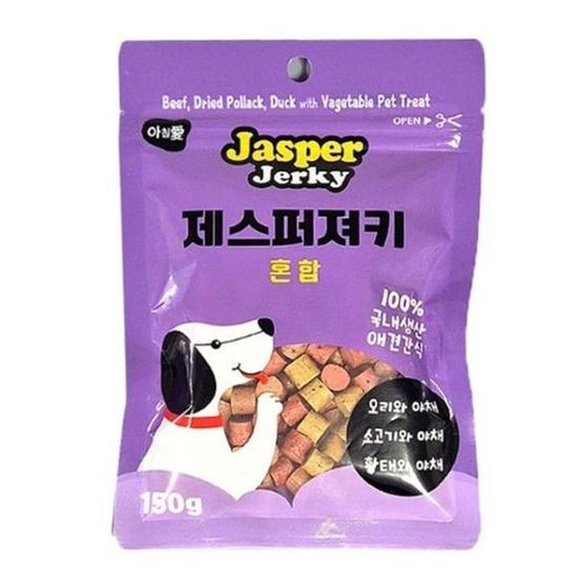 반려 아침애 제스퍼 져키 혼합 150g X3개 강아지 간식
