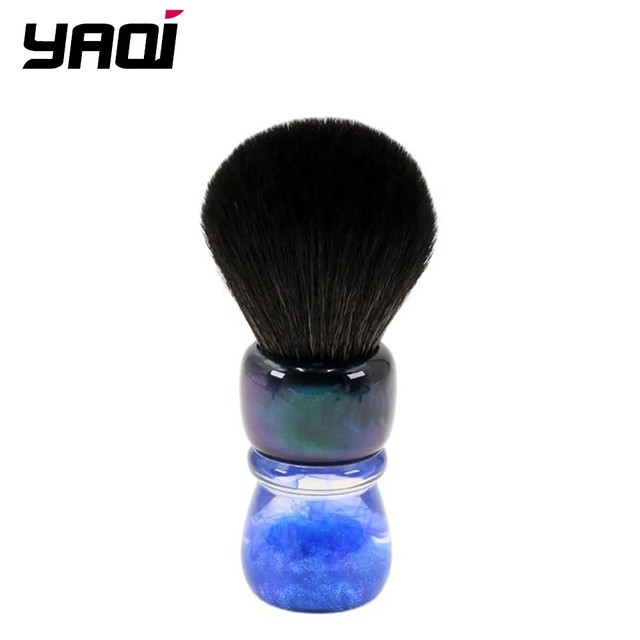 [해외] YAQI OCEAN 남성용 합성 헤어 수지 핸들, 습식 면도 브러시, 28mm