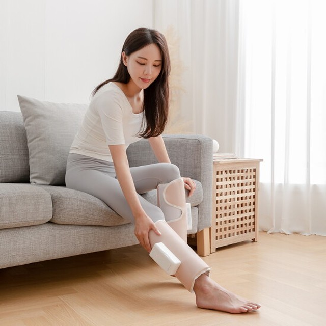 닥터웰 종아리 마사지기 무선 공기압 2중 에어셀 온열 다리 안마기