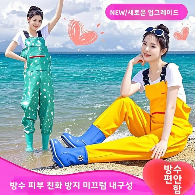 유니섹스 하프바디 웨이더 방수 비치 레인부츠 낚시복 어린이 해수 탐험 남성 야외 캠핑 여행 장비