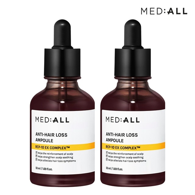 메디올 안티헤어로스 탈모케어 두피진정 비듬완화 두피 앰플 50ml 2개