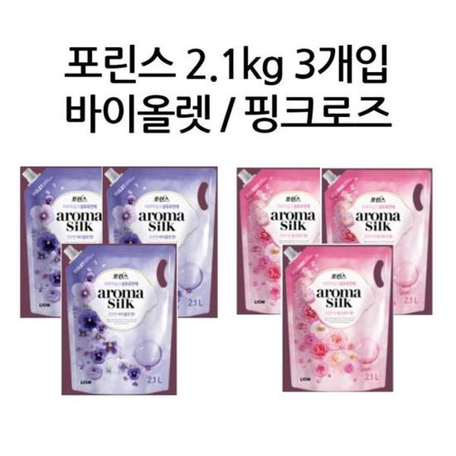 향기로운냄새 향포린스 아로마실크 섬유유연제 3개입 2.1kg