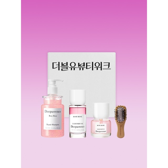 딥퍼랑스 [W컨셉 단독] 퍼퓸 헤어 볼륨 케어 4종 트리오 세트 헤어케어 샴푸 린스