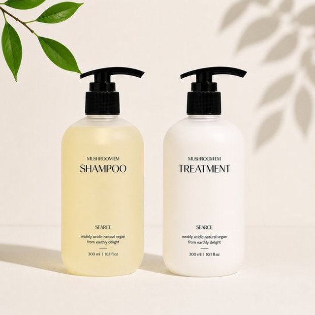 시어스 머쉬룸 두피케어 비건 EM 샴푸 트리트먼트 300ml 1 + 1