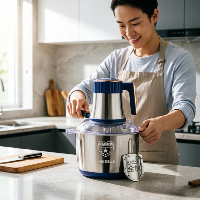 전기 고기 분쇄기, 이유식, 마늘, 야채용 다기능 푸드 커터, 5단 속도 조절 가능, 대형 스테인리스 스틸
