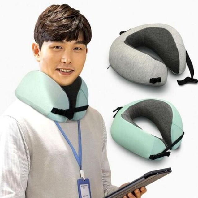 메모리폼 여행용 기내용 비행기 목베개 목쿠션