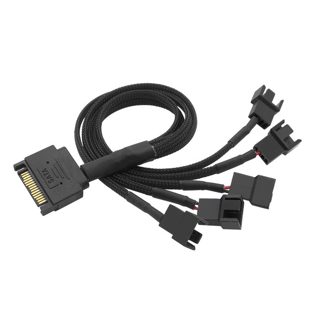 팬 확장 전원 분배기 케이블 커넥터 PC 1 ~ 3 4 5 4핀 냉각 허브 분배기 케이블 12V SATA 전원 공급 장치 어댑터