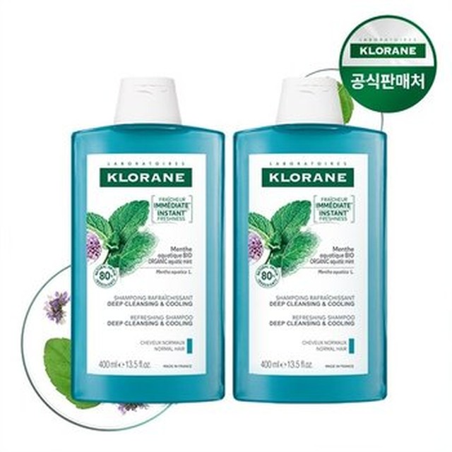 [클로란] 클로란 아쿠아민트 딥클렌징 쿨링 샴푸 400ml 2개[이마트몰]