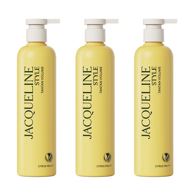 재클린스타일 탄탄 볼륨 샴푸 탈모완화 두피 저자극샴푸 시트러스 프루티 500ml 3개