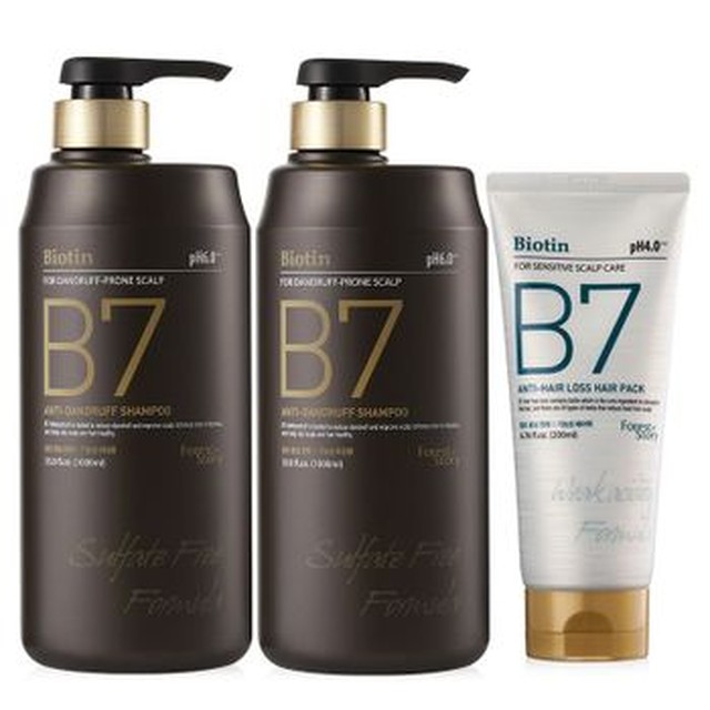 [NS홈쇼핑] B7 안티댄드러프 약산성 비듬 두피 샴푸 1000ml 2개+헤어팩 200ml..[35773772][이마트몰] [상품상세 참고]