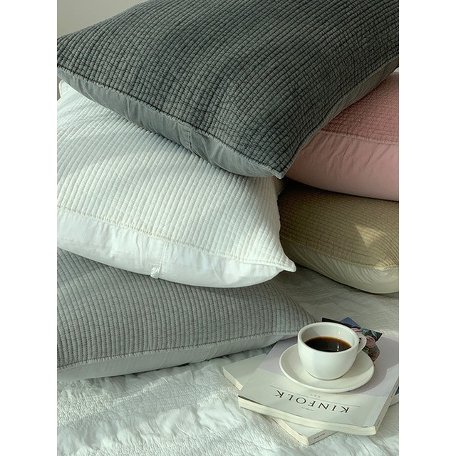 한스갤러리 데일리 순면 피그먼트 누빔 사계절 베개커버(2size) 패브릭 베개 쿠션