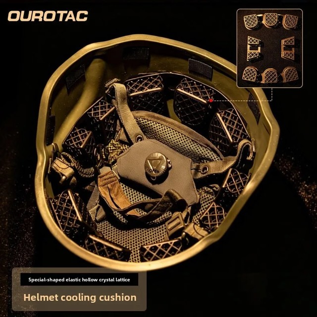OuroTac 전술 헬멧 냉각 패드, 쿠션 패드, 다기능 폴리머 허니콤 라이너 패드, 통기성 및 탈부착 가능