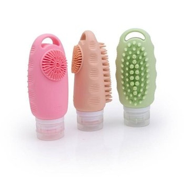 [기타] 실리콘 세안 샴푸 브러쉬 공병 90ml 2종세트 여행용 소분용기 두피브러쉬 두피마사지브러쉬[이마트몰]