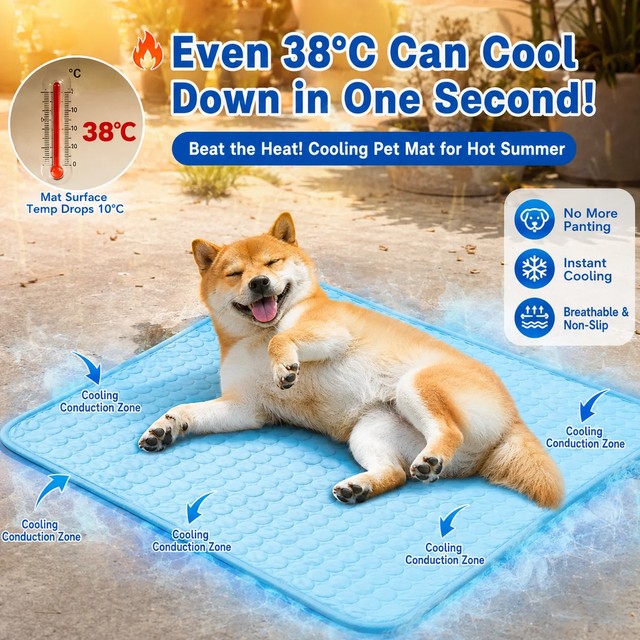 DualPet 개 고양이 여름 냉각 패드 매트 빨 수있는 강아지 큰 개 아이스 젤 침대 매트리스 Cool Mascotas 쿠션 담요
