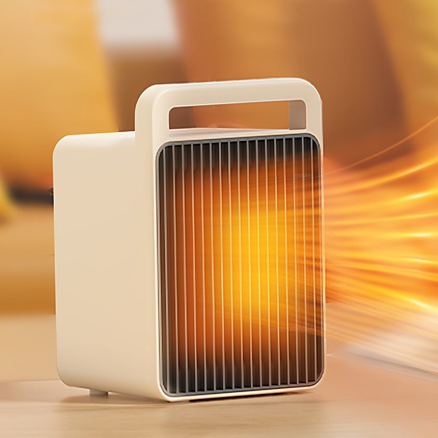 방용 미니 전기 히터 600W PTC-세라믹 빠른 난방 휴대용 책상 팬 워머 가정용 따뜻한 공기 침실 난방기