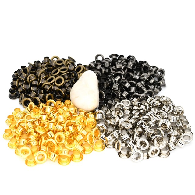 100sets 4.5mm 황동 구멍 (와셔 포함) 신발 가방 의류 벨트 모자 장식 액세서리 용 그로밋 수리