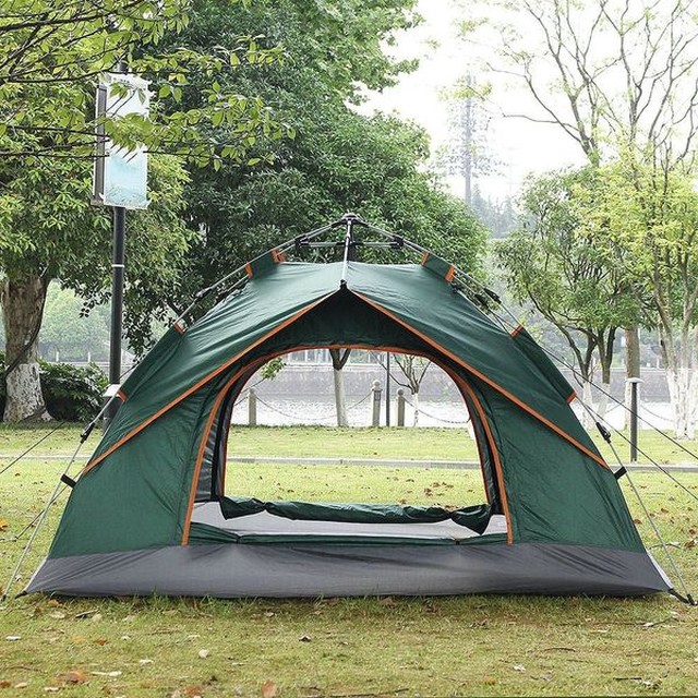 2~3인용 아우터 원터치 텐트(그린) 캠핑 자동텐트