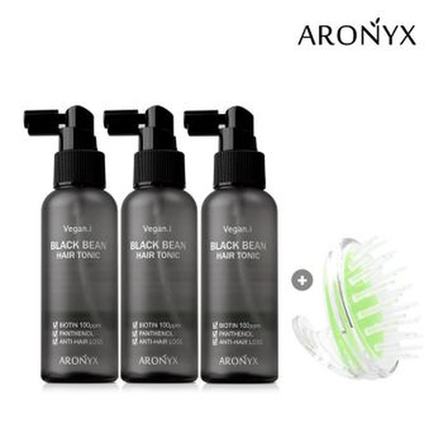 [NS홈쇼핑] 아로닉스 비건아이 블랙빈 헤어토닉 100mlx3개+두피마사지기..[34192306][이마트몰] [상품상세 참고]