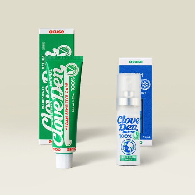 비건 치약 센서티브 100g + 구강 스프레이 15ml 민감성 시린이케어 싱글 세트