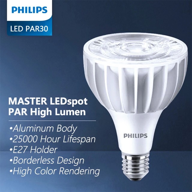 필립스 마스터 LED 스팟 조명 고루멘 E27 PAR30 전구 20W 32W 40W 밝은 3000K 4000K 6000K 백색 COB LED스팟