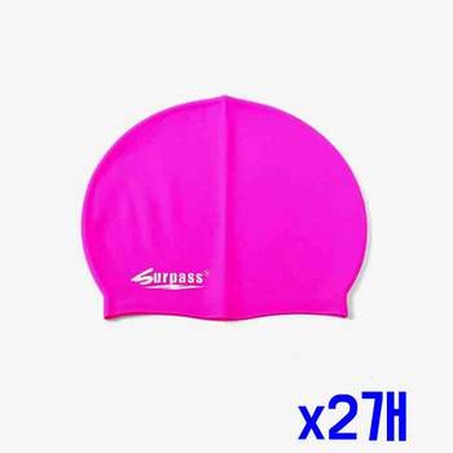 [기타] 실리콘 두피보호 밀착 수영모 2p세트(핑크) x2개 물놀이 수모코디 수영모자 남자수모 수영수모[이마트몰] [WFNI5T0]