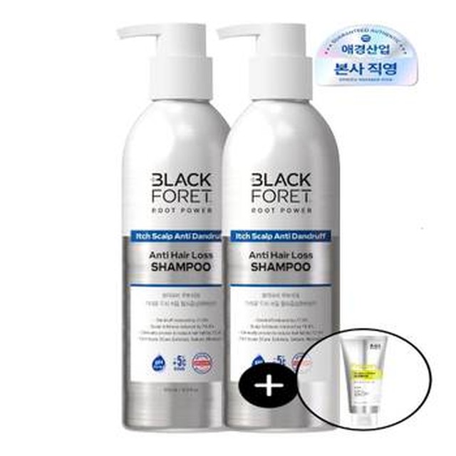 [블랙포레] 블랙포레 루트파워 비듬케어 탈모샴푸 500ml 2개 + 250ml 샴푸 [이마트몰]
