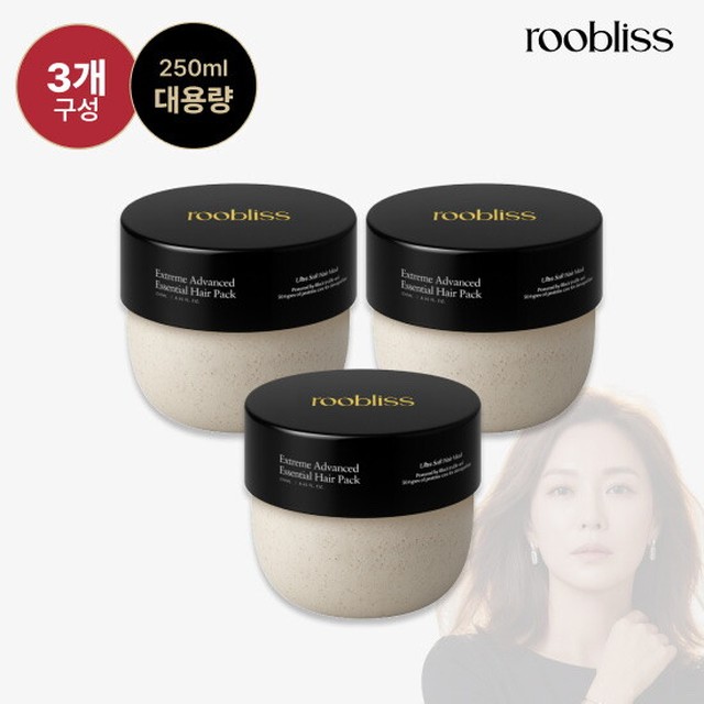 홈쇼핑유일판매처[엘라이브단독패키지]루블리스 익스트림 어드밴스드 에센셜 헤어팩 대용량 3개