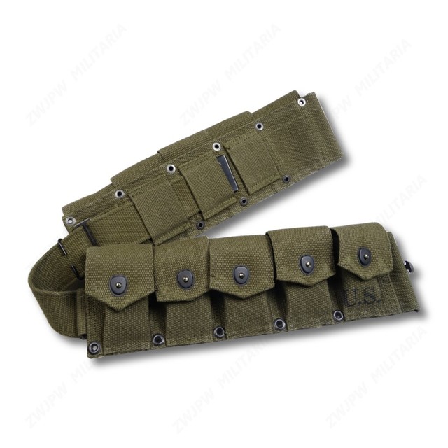 WW2 미국 RMY M1 캔버스 가랜드 텐 셀 파우치, 육군 녹색, 고품질