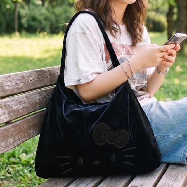 키즈키즈 헬로키티 데일리 에코백 블랙