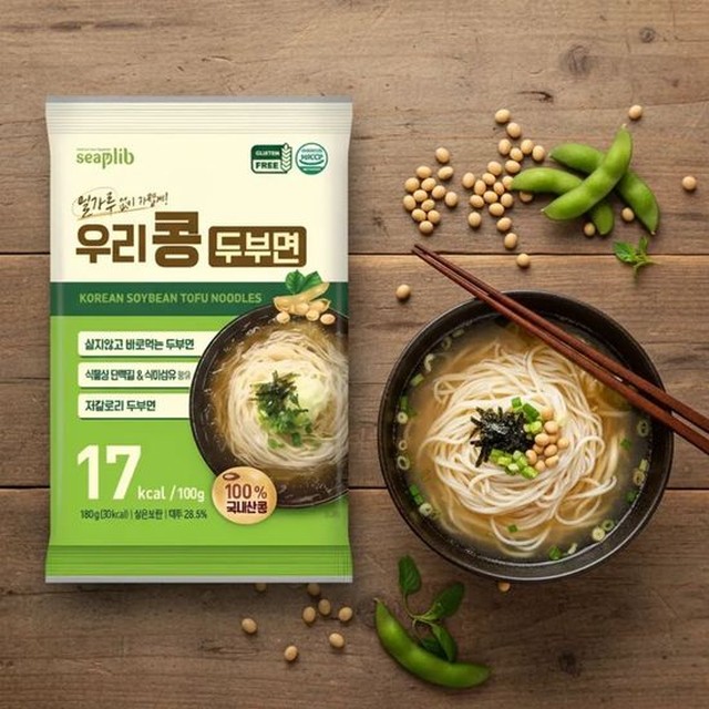 우리콩 두부면 저칼로리 두부국수 180g 10봉(비빔소스5개 + 메밀소스5개)