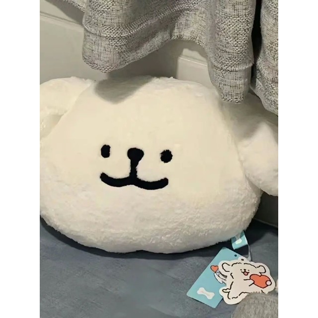 귀여운 라인 강아지 인형 베개 쿠션 침대 옆 친구 인형 생일 선물 졸업 친구 여자친구 모델 부드러운 PP 코튼 봉제 장난감