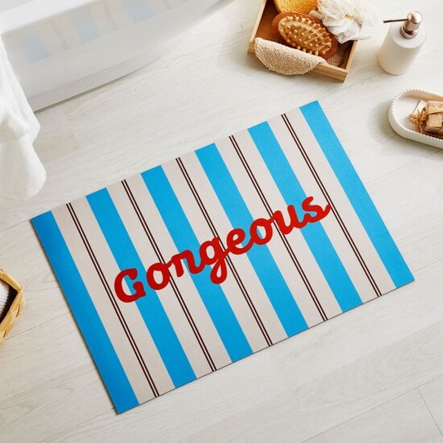 모던하우스 프렌치 스트라이프 규조토 발매트 BLUE 40x60