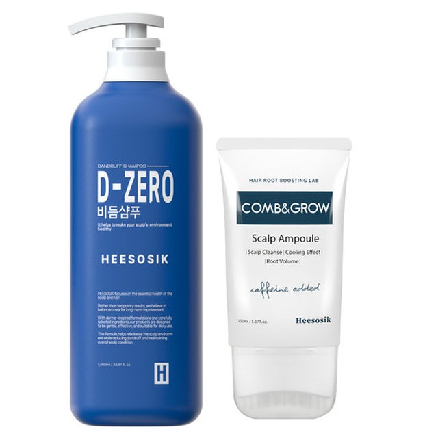 희소식 컴앤그로우 두피앰플 150ml 1개 + 디 제로 비듬샴푸 1L 1개