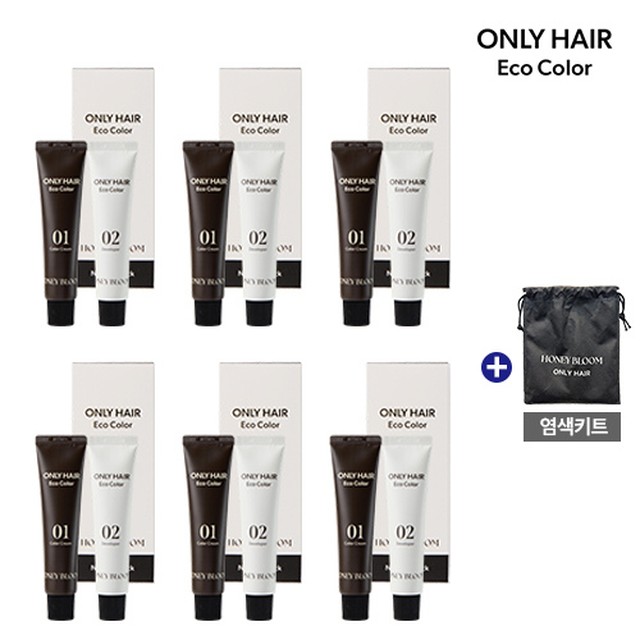 [ 미자 모녀가 선택한 단 하나의 염색제]온리헤어 염색제 미리주문 패키지(염색제 100ml 6BOX + 염색키트 1SET)