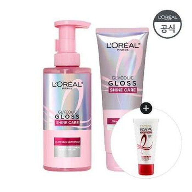 [로레알파리] 로레알파리 [ ]글라이콜릭 글로스 샴푸 440ml + 글라이콜릭 글로스 반사판 헤어팩 200ml ( [이마트몰]