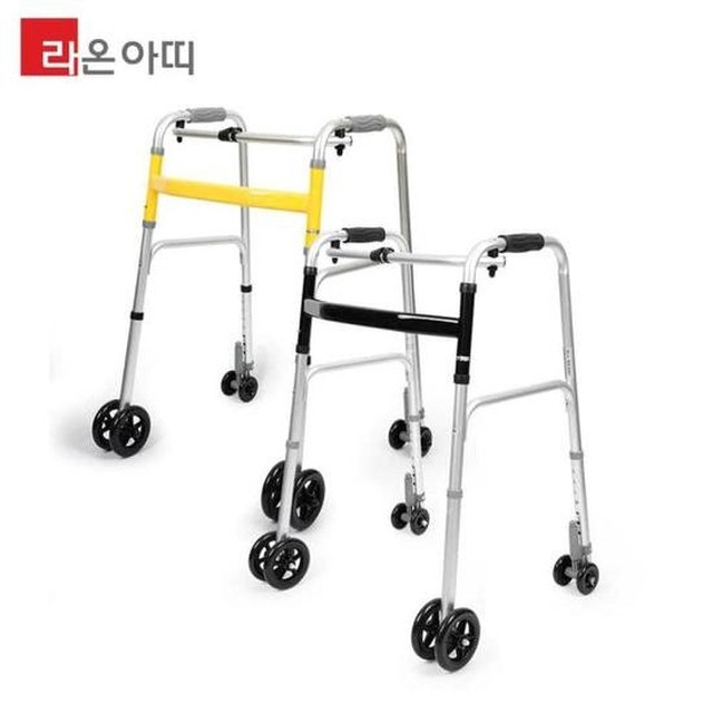 지팡이 라온아띠 성인용보행기 보행보조차 보조기 바퀴형 환자 재활 노인 KCS-202