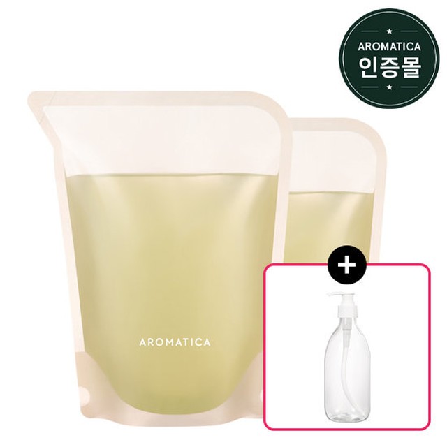 [5%적립][탈모기능성/민감성/실리콘프리]아로마티카 로즈마리 스칼프 스케일링 샴푸 500ml (리필) 2개 [GIFT]증정 공용기(500ml)