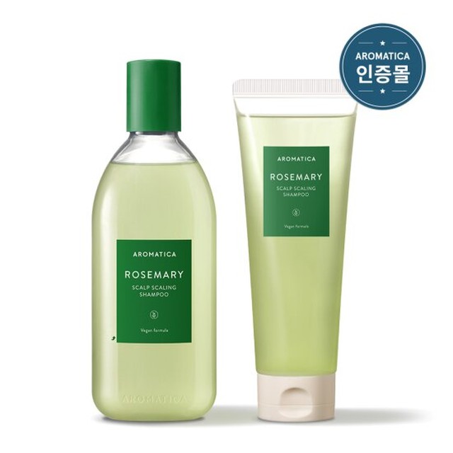 [탈모기능성 민감성 실리콘프리] 아로마티카 로즈마리 스칼프 스케일링 샴푸 400ml+180ml