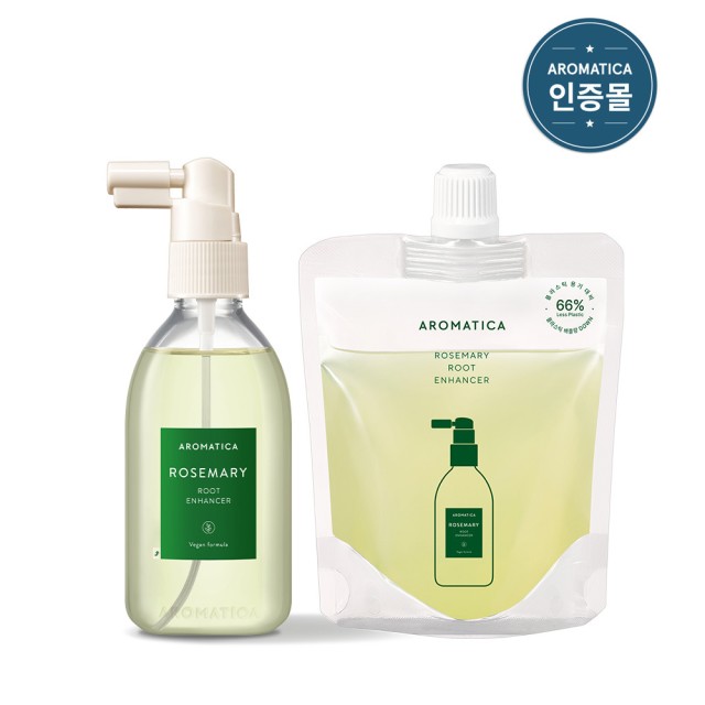 [모근영양 헤어토닉] 아로마티카 로즈마리 루트 인핸서 100ml+리필100ml +할인쿠폰