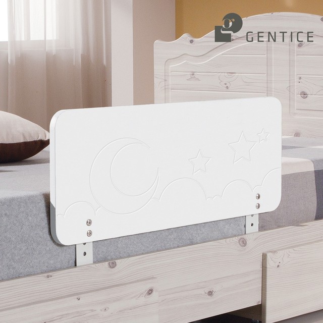 젠티스 국산 어린이 침대안전가드 낙상방지 침대가드 음각 80cm 일반 고급 브라켓 - 화이트(일반 최대42.5cm)