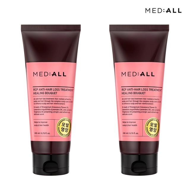 메디올 두피케어 손상모 단백질 고농축 모발 영양 크림 트리트먼트 힐링부케향 200ml 2개